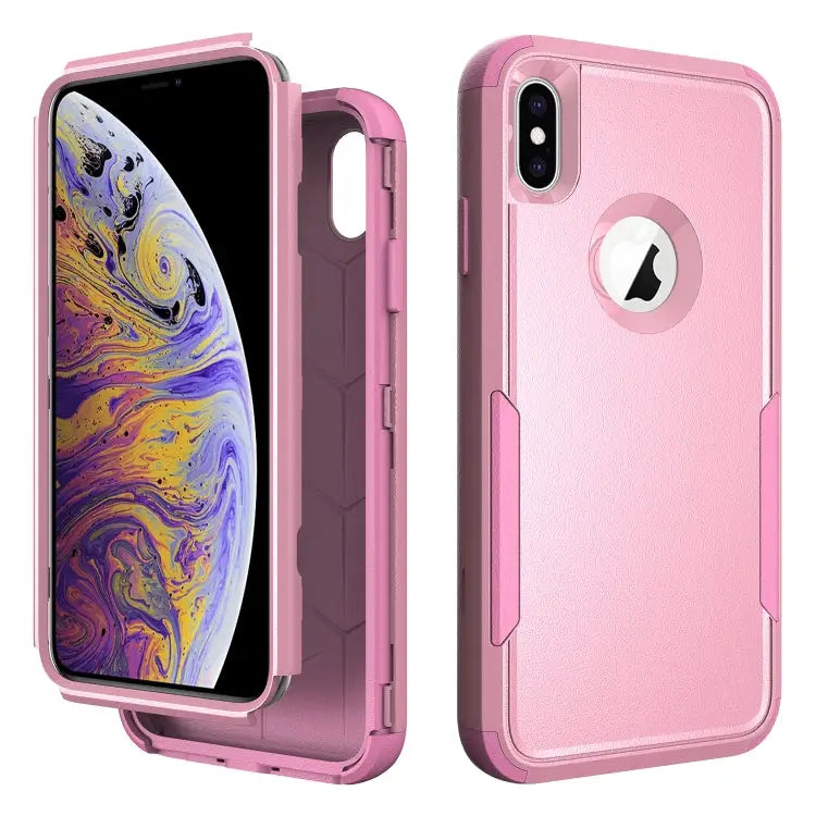 TPU + PC Shockproof Protective Case For iPhone XS Max - For iPhone XS Max / Pink - Apple Accessories