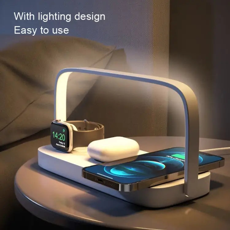 UD10 Mobile Phone Wireless Charger With Small Night Light For iPhone 12/13&iWatch&AirPods - UD10 3 In 1