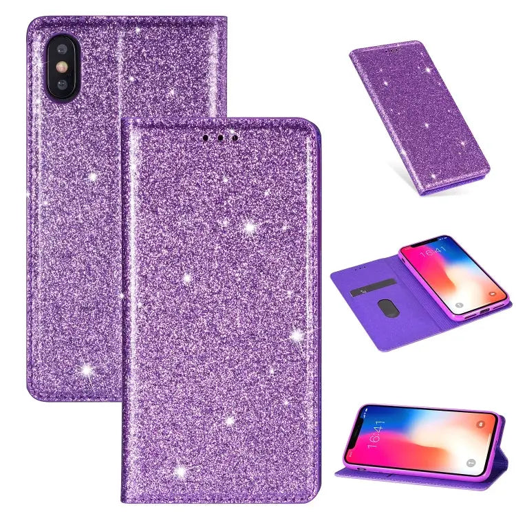 Ultrathin Glitter Magnetic Horizontal Flip Leather Case with Holder & Card Slots For iPhone 11 Pro For iPhone 11 Pro