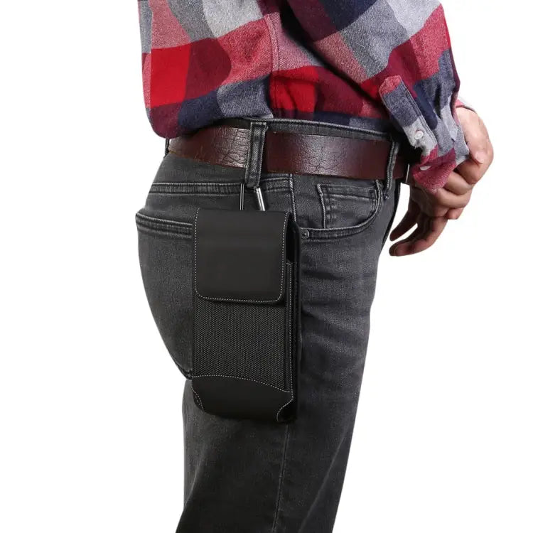 Universal Hanging Waist Oxford Cloth Case For 5.7-6.3 inch Mobile Phones with Carabiner - 6.3 inch
