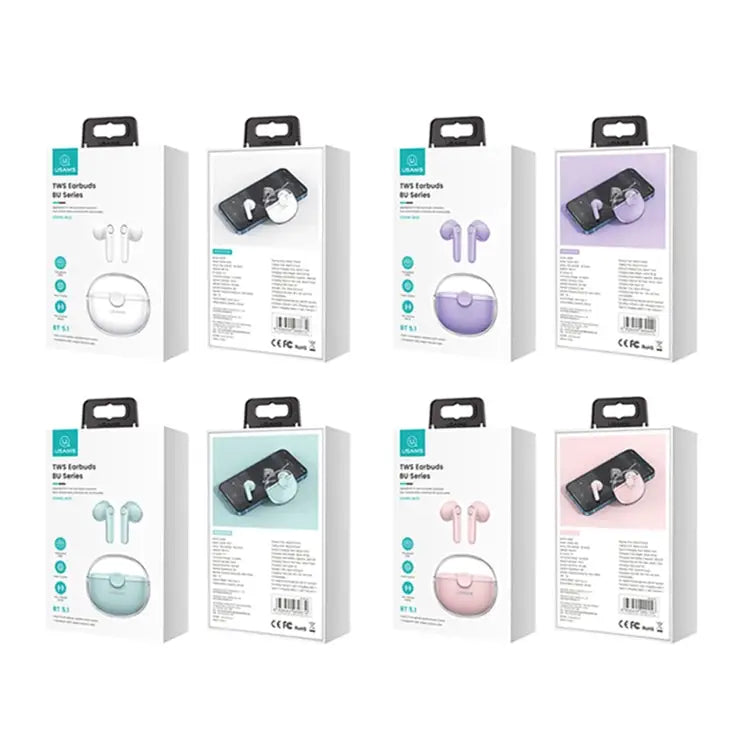 USAMS BU12 TWS Half In-Ear Bluetooth 5.1 Wireless Earphones USAMS BU12 - USAMS BU12 / Green - Apple Accessories