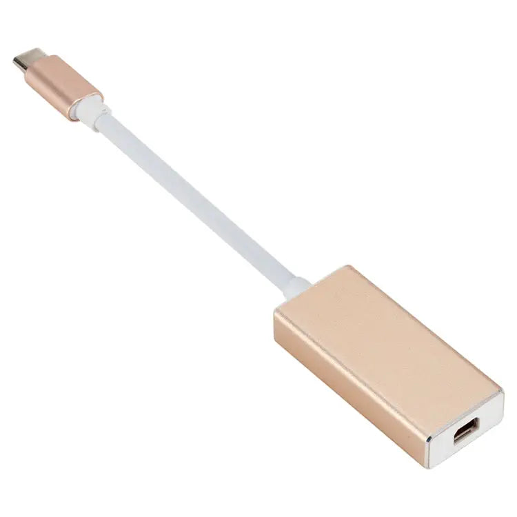 USB-C / Type-C 3.1 Male to Mini DP Female HD Converter Length: 12cm Silver Gold - Gold / Gold