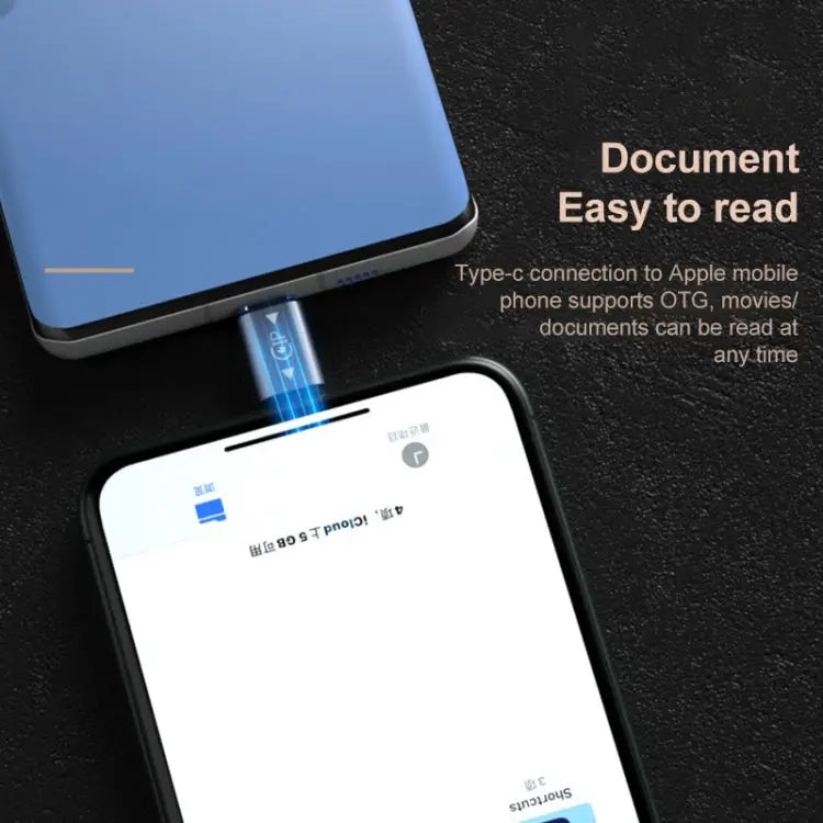 USB-C / Type-C Female to 8 Pin Female Charging + Data Transmission + OTG Adapter Type-C Female to 8 Pin Female - Type-C