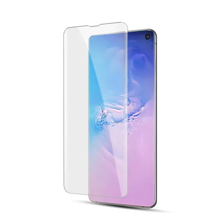 UV Liquid Curved Full Glue Tempered Glass for Galaxy S10,Support Fingerprint Unlock For Galaxy S10(1 PC)(Full Glue)