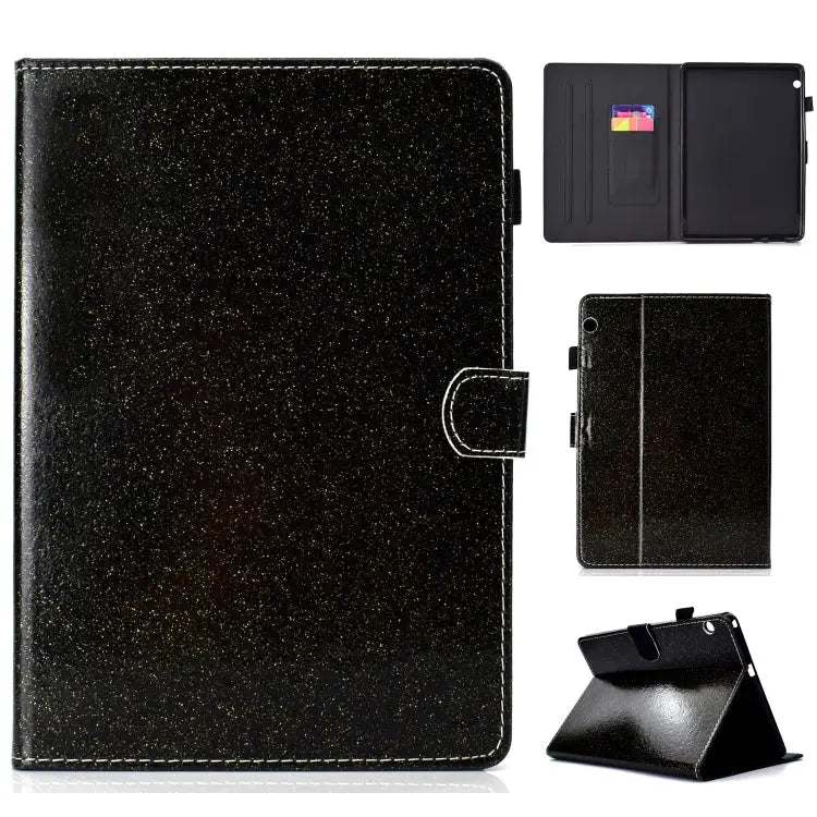 Varnish Glitter Powder Horizontal Flip Leather Case with Holder & Card Slot For Huawei MediaPad M6 8.4 For Huawei