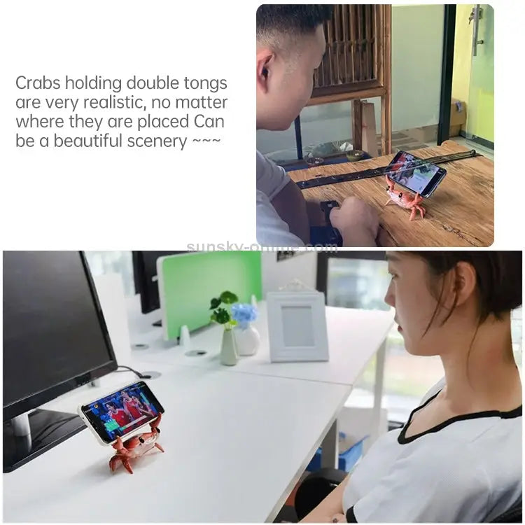 Weightlifting Crab Mobile Phone Stand Desktop Bluetooth Speaker Pen Holder Eye Stand Lazy Mobile Phone Stand