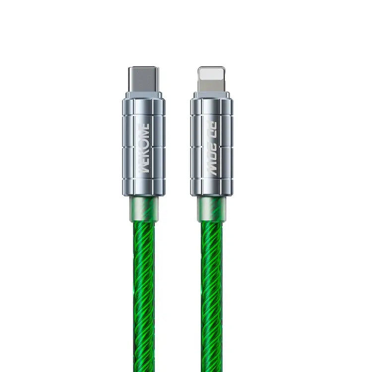 WK WDC-205 PD 20W USB-C/Type-C to 8 Pin Super Fast Charge Data Cable Length: 1m - WDC-205 / Green