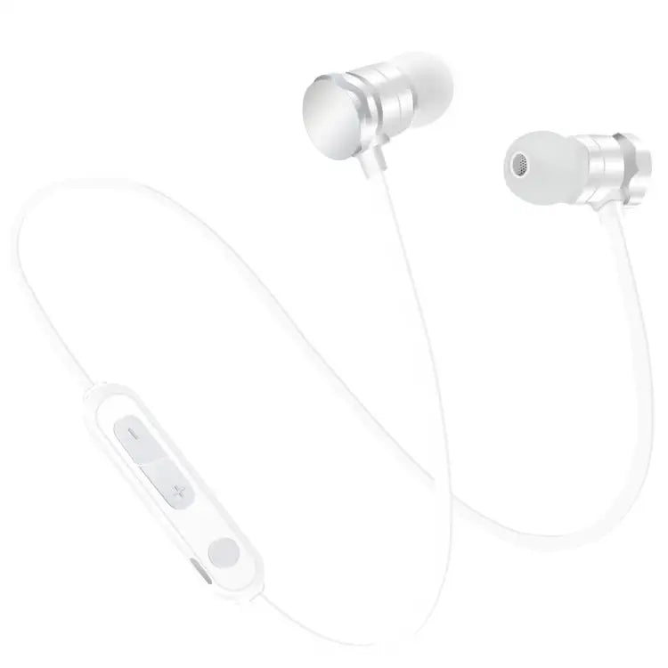 X3 Magnetic Absorption Sports Bluetooth 5.0 In-Ear Headset with HD Mic Support Hands-free Calls Distance: 10m - White
