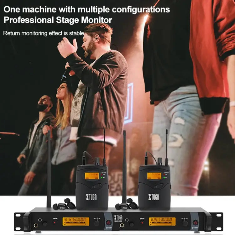 XTUGA IEM1200 Wireless Receiver Bodypack Stage Singer Ear Monitor System - Receiver Bodypack