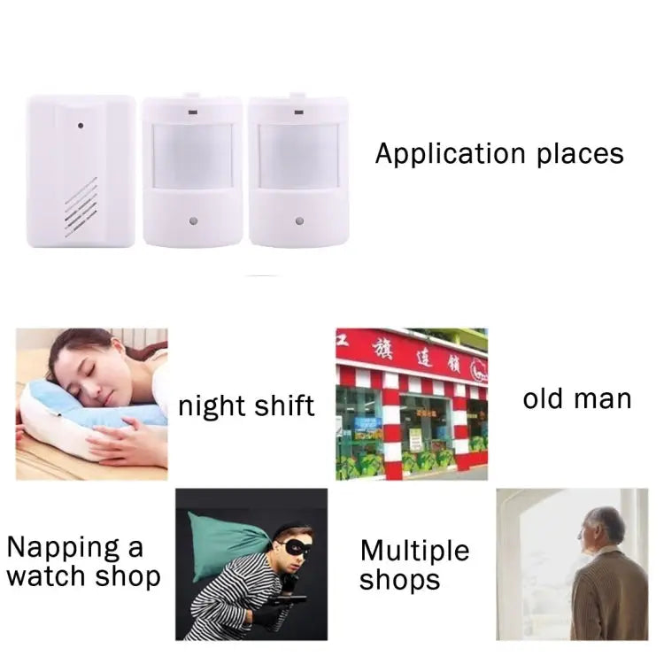 YF-0156 1 to 2 Good Safe Wireless Electro Guard Watch Remote Detective System Kit for Home Office 1 x Receiver + 2 x