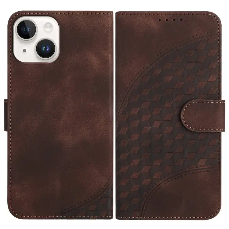 YX0060 Elephant Head Embossed Phone Leather Case with Lanyard For iPhone 13 Pro Max For iPhone 13 Pro For iPhone 13