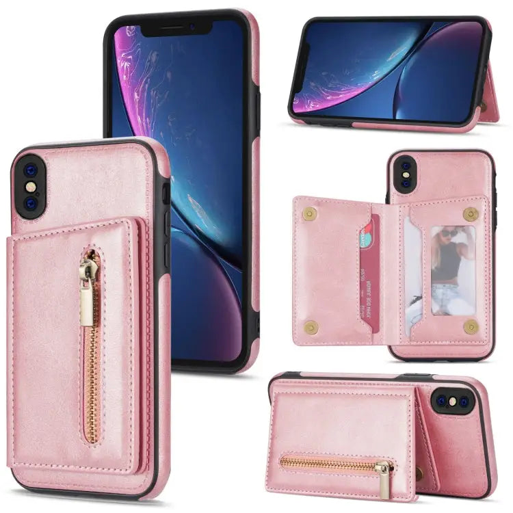 Zipper Card Holder Phone Case For iPhone 11 Pro For iPhone 11 Pro Max For iPhone X / XS For iPhone XR - For iPhone XS