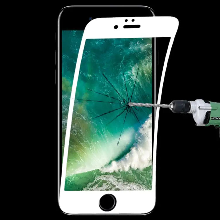 0.1mm 9H Full Screen Flexible Fiber Tempered Glass Film for iPhone 8 Plus & 7 Plus - For iPhone 8P & 7P White / White