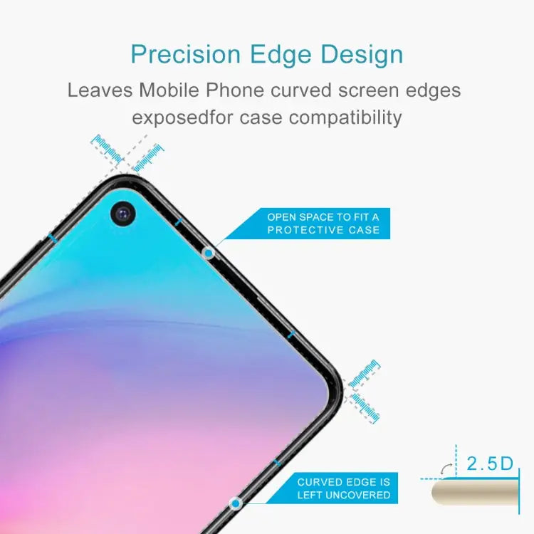 0.26mm 9H 2.5D Explosion-proof Tempered Glass Film for Galaxy A8s For Galaxy A8s - For Galaxy A8s