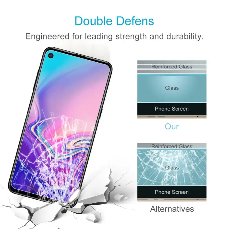 0.26mm 9H 2.5D Explosion-proof Tempered Glass Film for Galaxy A8s For Galaxy A8s - For Galaxy A8s