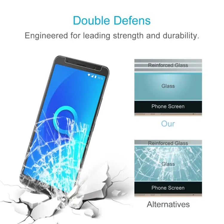 0.26mm 9H 2.5D Tempered Glass Film for Alcatel 3C For 3C (1pc) - For 3C (1pc)