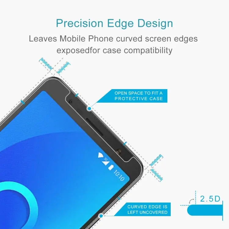 0.26mm 9H 2.5D Tempered Glass Film for Alcatel 3C For 3C (1pc) - For 3C (1pc)