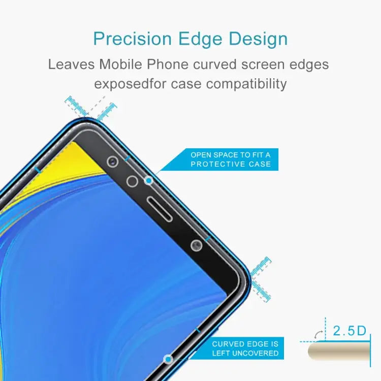 0.26mm 9H 2.5D Tempered Glass Film for Galaxy A7 (2018) For Galaxy A7 (2018) - For Galaxy A7 (2018)