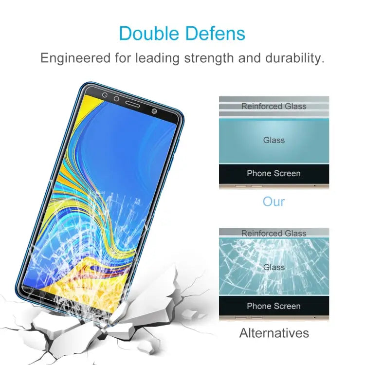 0.26mm 9H 2.5D Tempered Glass Film for Galaxy A7 (2018) For Galaxy A7 (2018) - For Galaxy A7 (2018)