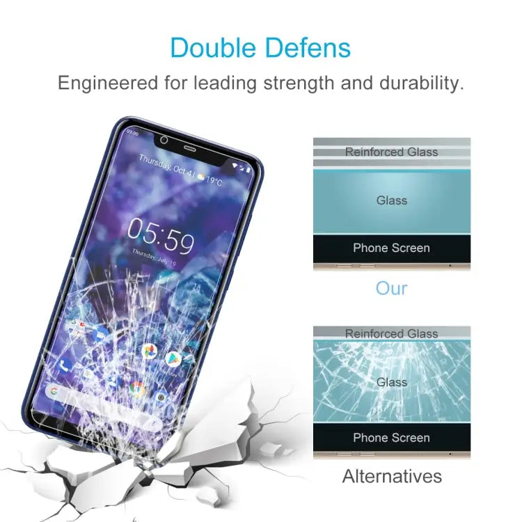 0.26mm 9H 2.5D Tempered Glass Film for Nokia 5.1 Plus (Nokia X5) For Nokia 5.1 Plus - For Nokia 5.1 Plus