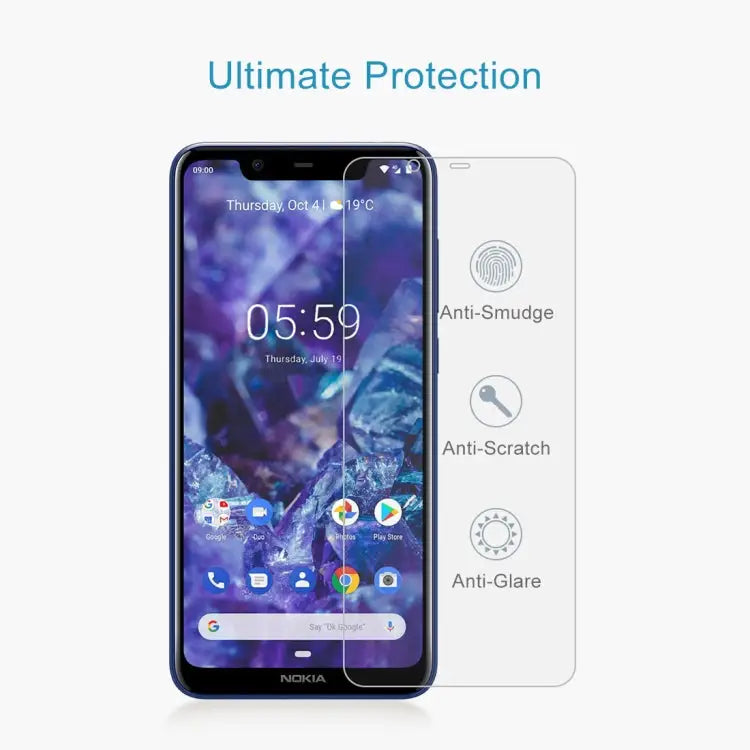 0.26mm 9H 2.5D Tempered Glass Film for Nokia 5.1 Plus (Nokia X5) For Nokia 5.1 Plus - For Nokia 5.1 Plus