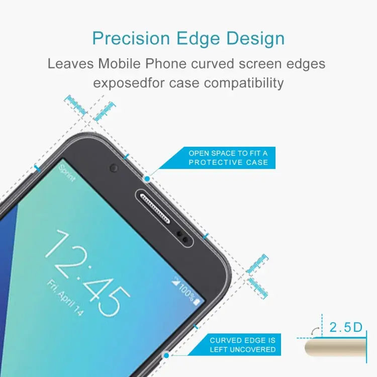 0.26mm 9H 2.5D Tempered Glass Film for Samsung Galaxy J7 V For Galaxy J7 V(1 PC) - For Galaxy J7 V(1 PC)