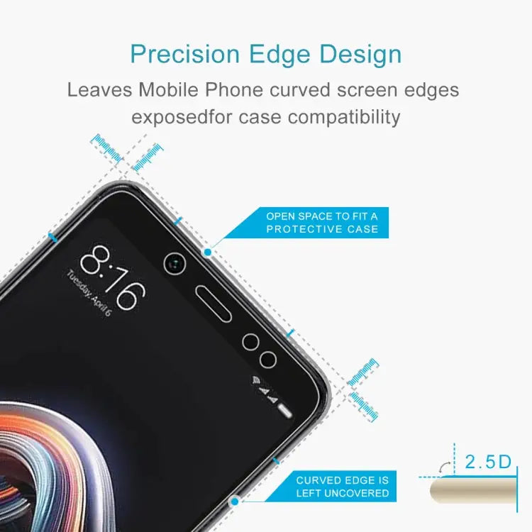 0.26mm 9H Surface Hardness 2.5D Curved Edge Tempered Glass Film for Xiaomi Redmi Note 5 Pro - For Redmi Note 5 Pro (1
