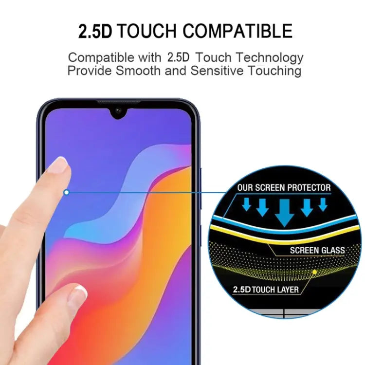 0.3mm 9H 2.5D Full Screen Tempered Glass Film for Huawei Honor 8A For Huawei Honor Play 8A - For Huawei Honor Play 8A