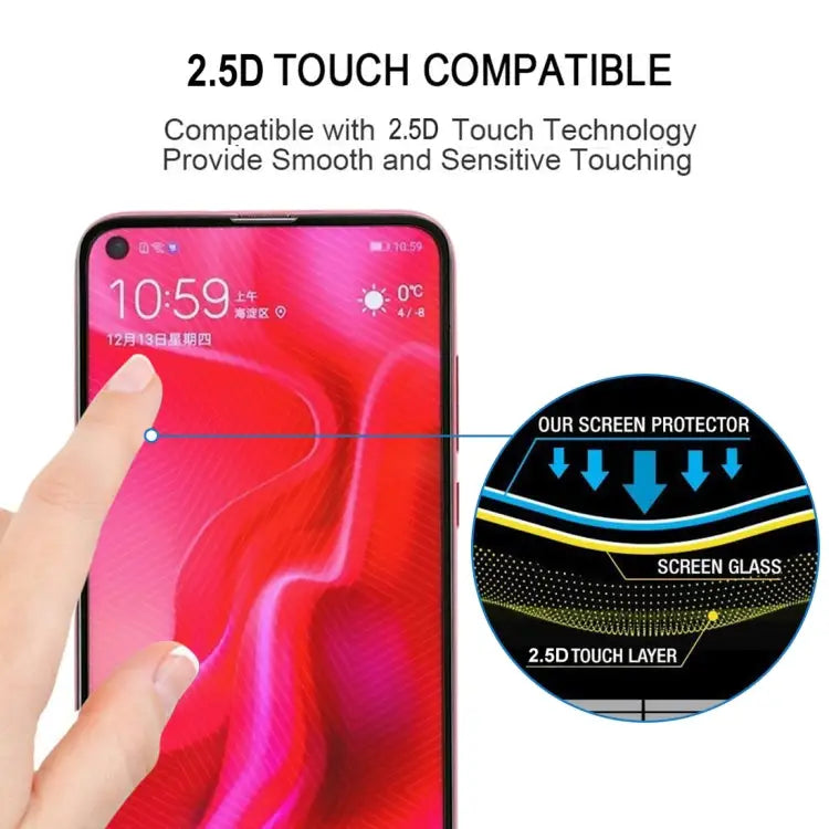 0.3mm 9H 2.5D Full Screen Tempered Glass Film for Huawei Nova 4 For Huawei Nova 4 - For Huawei Nova 4