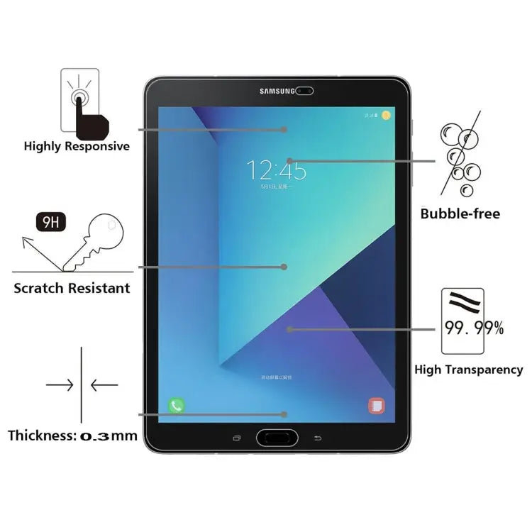 0.3mm 9H Full Screen Tempered Glass Film for Galaxy Tab S3 9.7 / T820 For T820 (1pc) - For T820 (1pc) / MPSG8349A