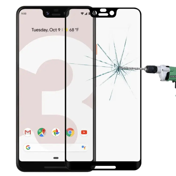 0.3mm 9H Surface Hardness 3D Curved Edge Full Screen Tempered Glass Film for Google Pixel 3 XL For Pixel 3 XL