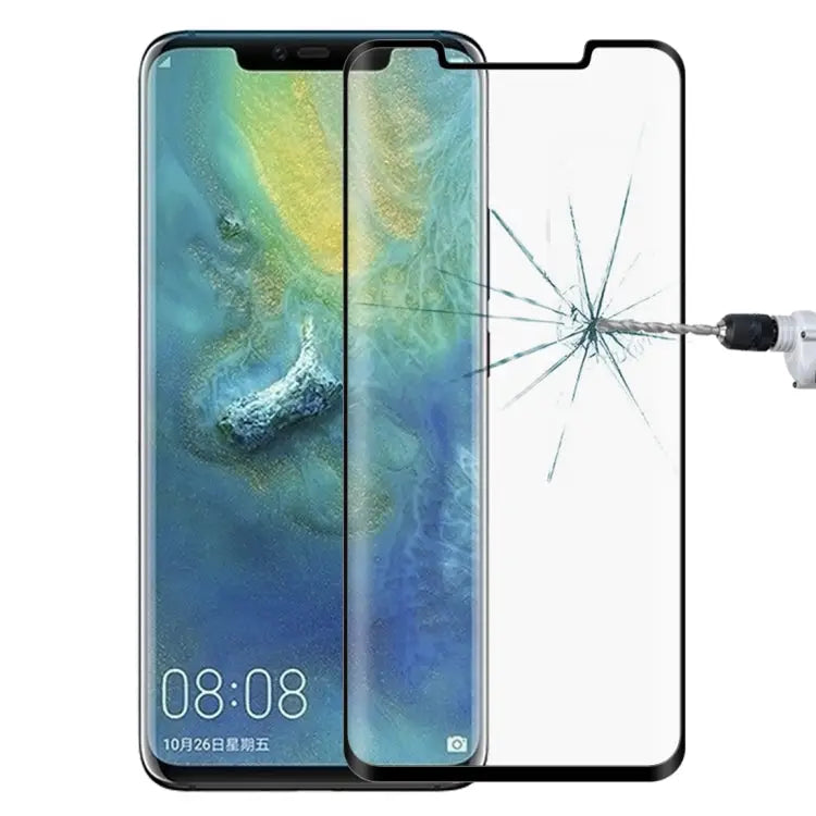 0.3mm 9H Surface Hardness 3D Curved Edge Full Screen Tempered Glass Film for Huawei Mate 20 Pro For Huawei Mate 20 Pro