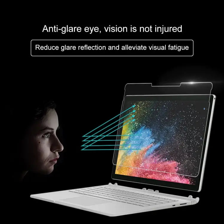 0.4mm 9H Surface Hardness Full Screen Tempered Glass Film for Microsoft Surface Book 2 13.5 inch For Surface Book 2