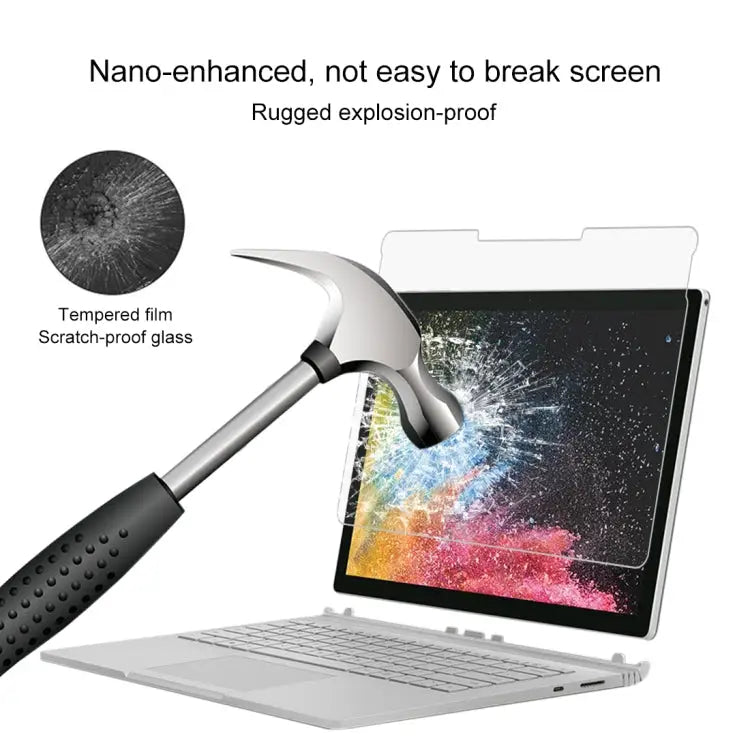 0.4mm 9H Surface Hardness Full Screen Tempered Glass Film for Microsoft Surface Book 2 13.5 inch For Surface Book 2