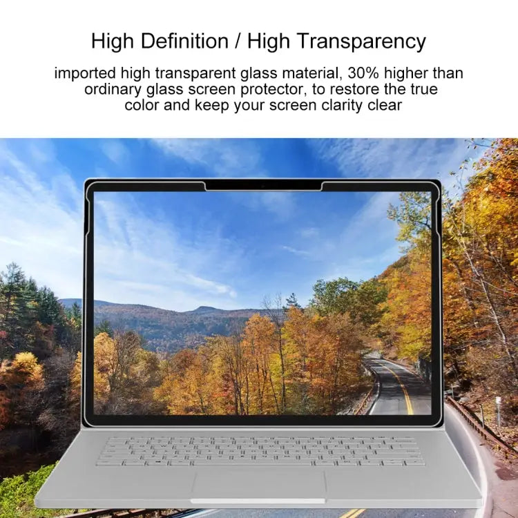 0.4mm 9H Surface Hardness Full Screen Tempered Glass Film for Microsoft Surface Book 2 13.5 inch For Surface Book 2