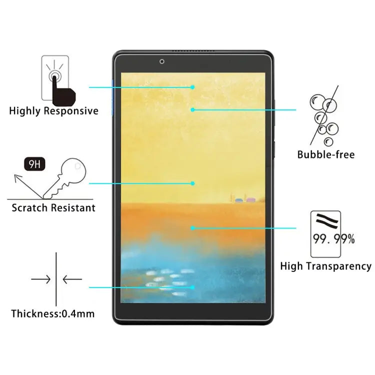 0.4mm 9H Surface Hardness Full Screen Tempered Glass Film for Lenovo Tab E8 Lenovo Tab E8 - Lenovo Tab E8