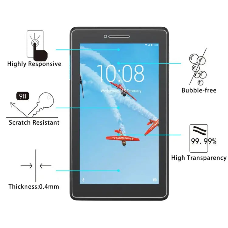 0.4mm 9H Surface Hardness Full Screen Tempered Glass Film for Lenovo Tab E7 Lenovo Tab E7 - Lenovo Tab E7