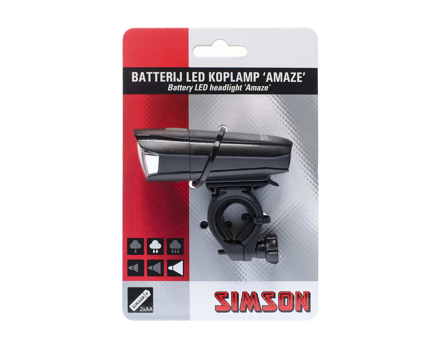 RE0404A Simson batterij koplamp 'Amaze'