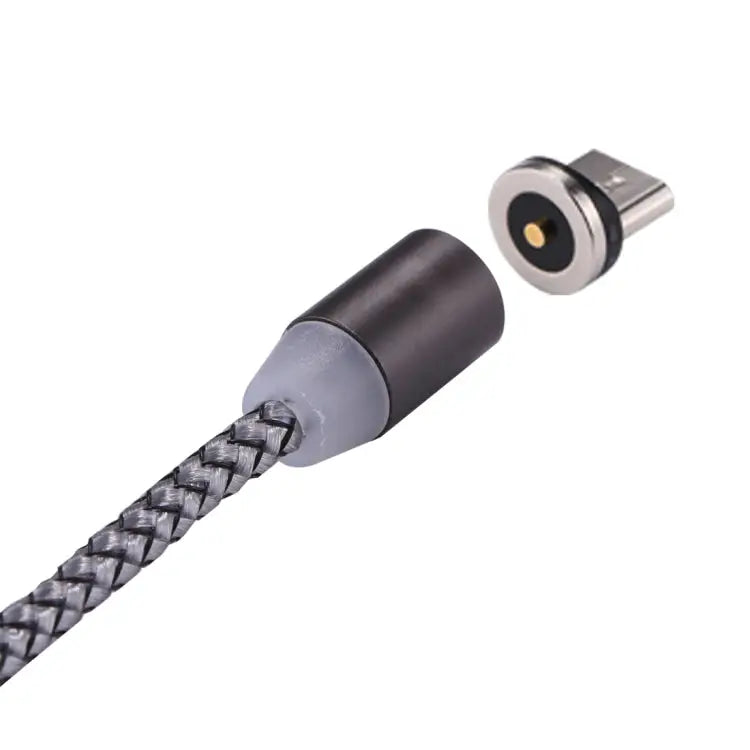 1.05m 8 Pin + Micro USB + USB-C / Type-C to USB Weave Data Sync Charging Cable with LED Indicator