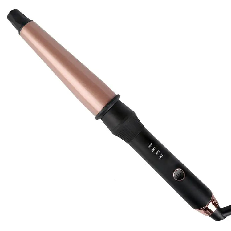 1-1.5 inch Conical Ceramic Hair Curler with Heat-resistant Gloves UK Plug UK Plug - UK Plug