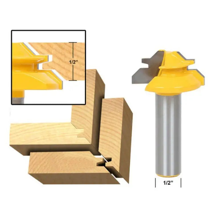 1/2 x 1-3/8 Shank Woodwork 45 Degree Engagement Tenon Cutter Blade Right Angle Accessories Knife Woodworking Tools 1/2