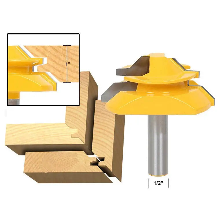 1/2 x 2-3/4 Shank Woodwork 45 Degree Engagement Tenon Cutter Blade Right Angle Accessories Knife Woodworking Tools 1/2