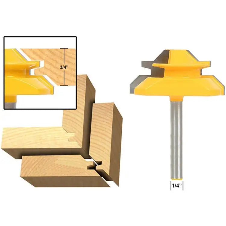 1/4 x 2 Shank Woodwork 45 Degree Engagement Tenon Cutter Blade Right Angle Accessories Knife Woodworking Tools 1/4 x 2