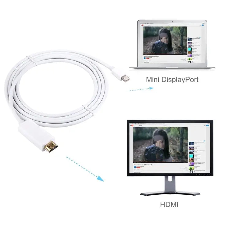1.8m Mini DisplayPort Male to HDMI Male Adapter Cable 1.8m - 1.8m