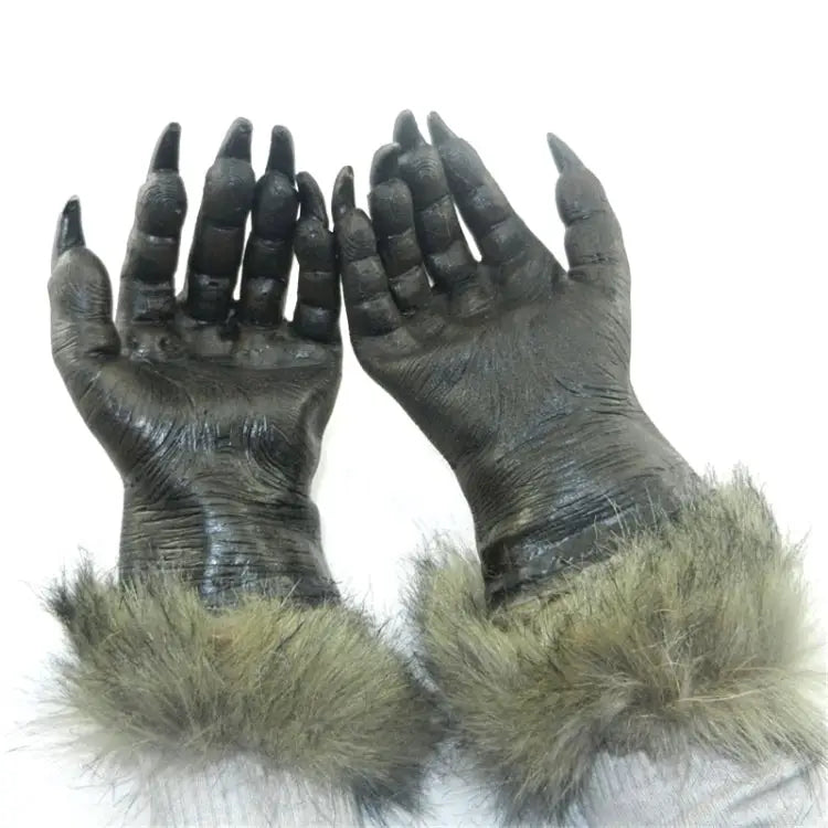 1 Pair Halloween Decoration Latex Wolf Gloves Halloween Festival Party Fancy Masquerade Glove Props Wolf Gloves - Wolf