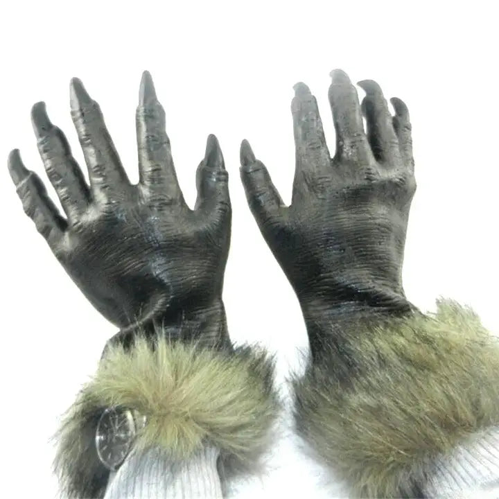 1 Pair Halloween Decoration Latex Wolf Gloves Halloween Festival Party Fancy Masquerade Glove Props Wolf Gloves - Wolf