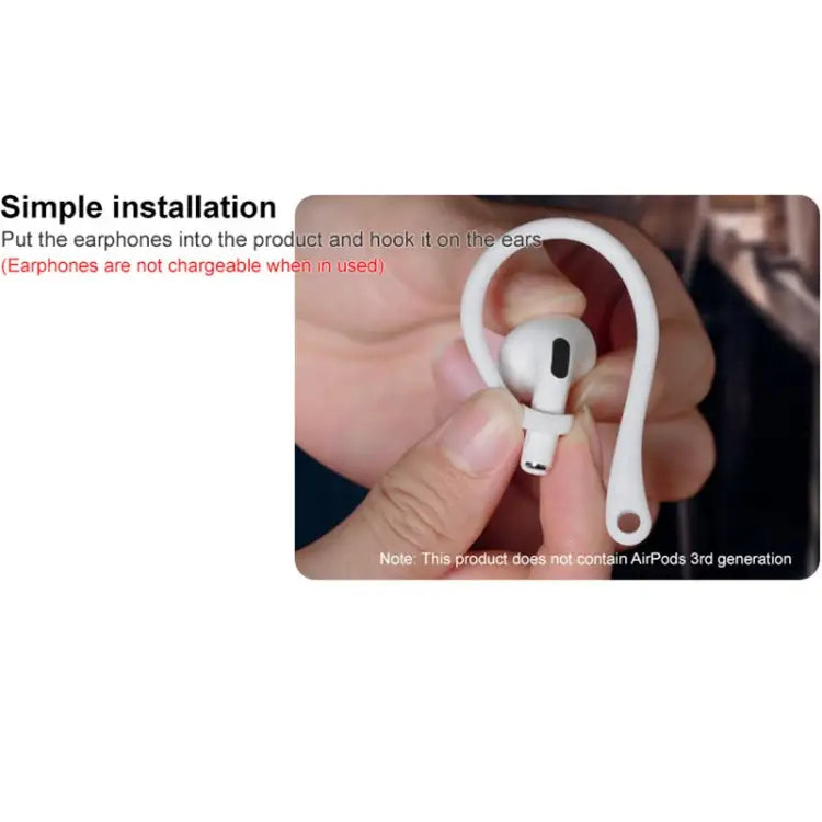 1 Pair imak Wireless Earphones Silicone Anti-lost Lanyard Ear Hook For AirPods 3 - For AirPods 3 - Apple Accessories