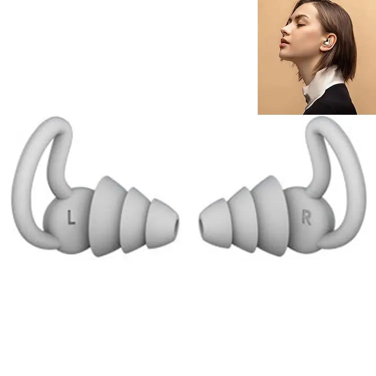 1 Pair Shark Fin Nnti-falling and Noise-reducing Earplugs Anti-Noise Earplugs For Sleeping Dormitory Noise Reduction