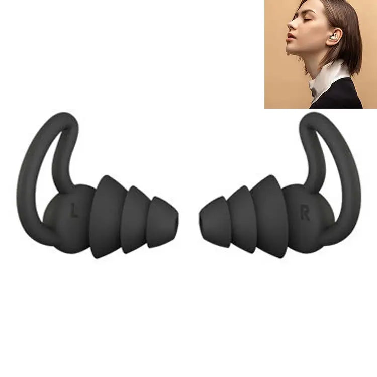 1 Pair Shark Fin Nnti-falling and Noise-reducing Earplugs Anti-Noise Earplugs For Sleeping Dormitory Noise Reduction