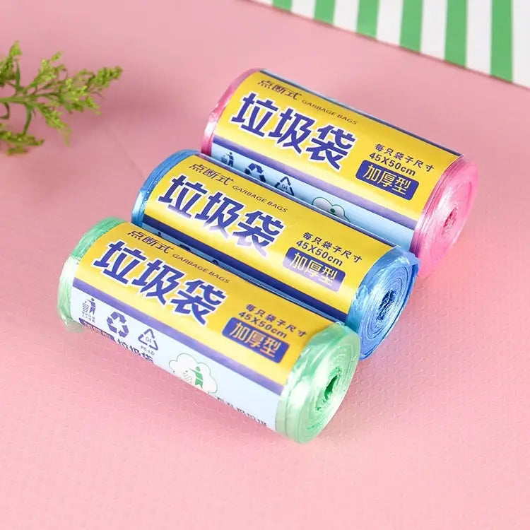 1 Rolls Household Colour Thickening Big Garbage Bags (30 PCS Per Roll) Random Color Delivery Size:45*50cm 1 Rolls